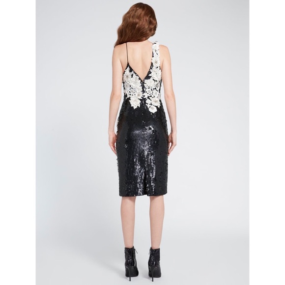 Alice Olivia Francie Sequin Fitted Gown Midi Dress - Picture 6 of 7